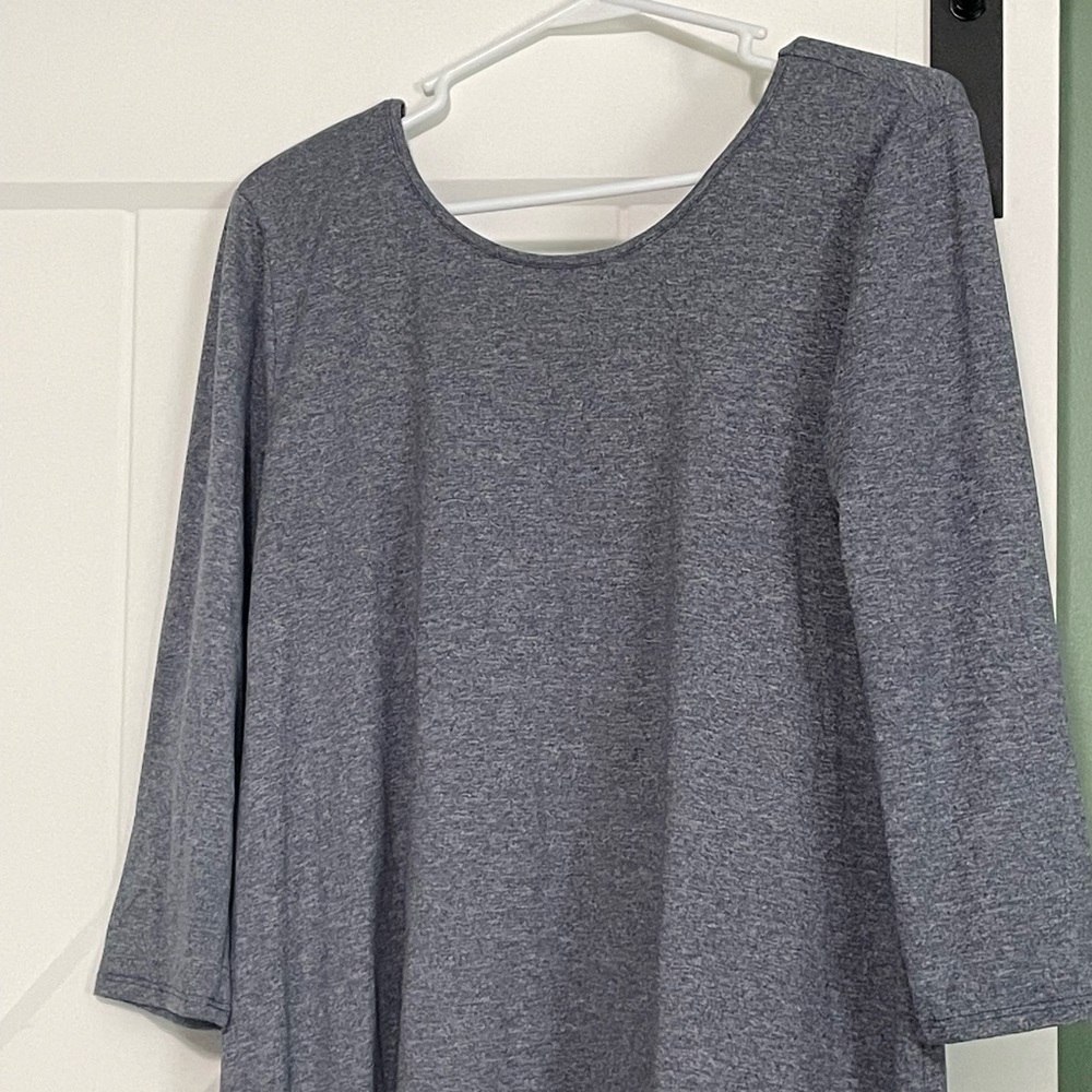 Blue Cross-Back Top